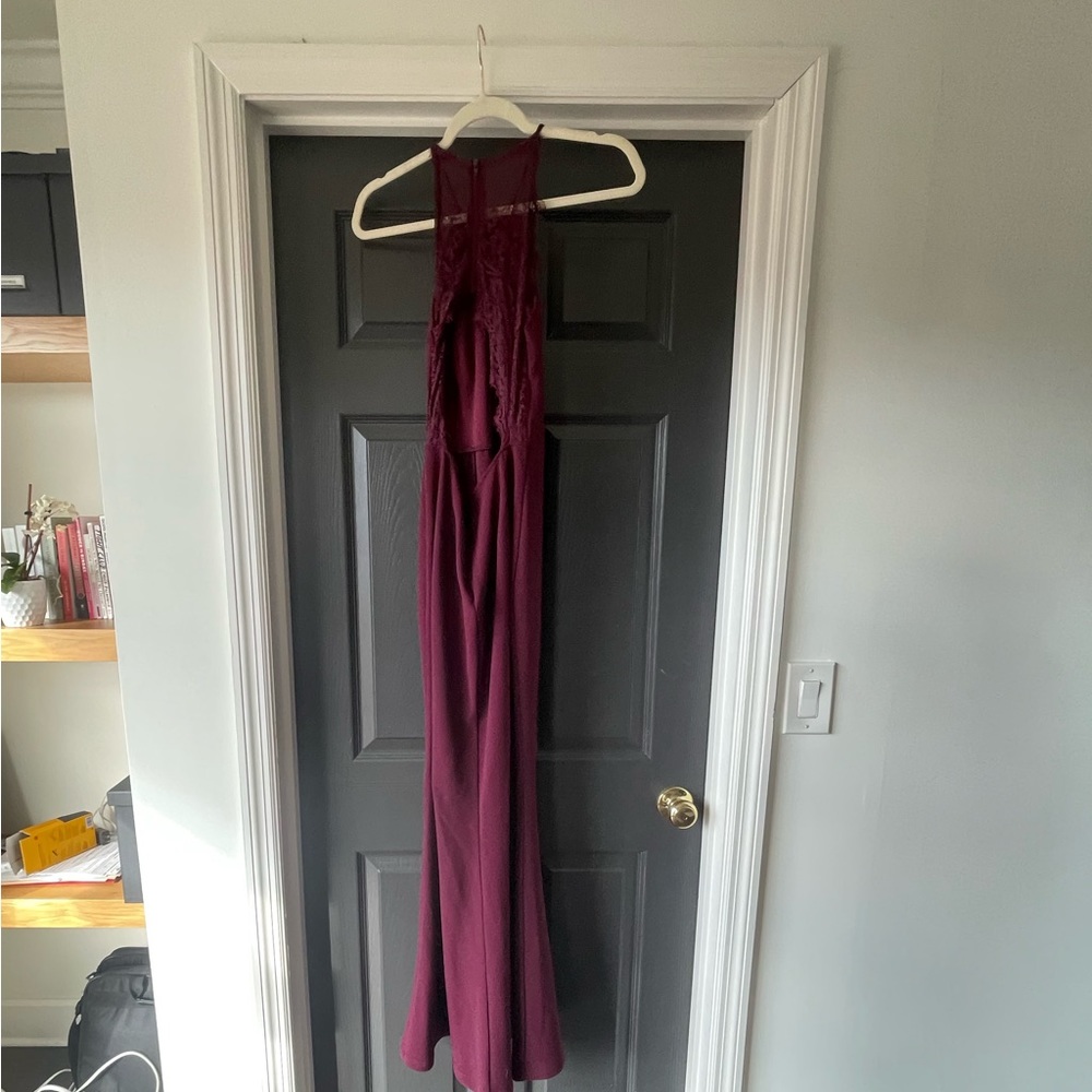 Burgundy/ Purple long dress. Formal/ wedding guest